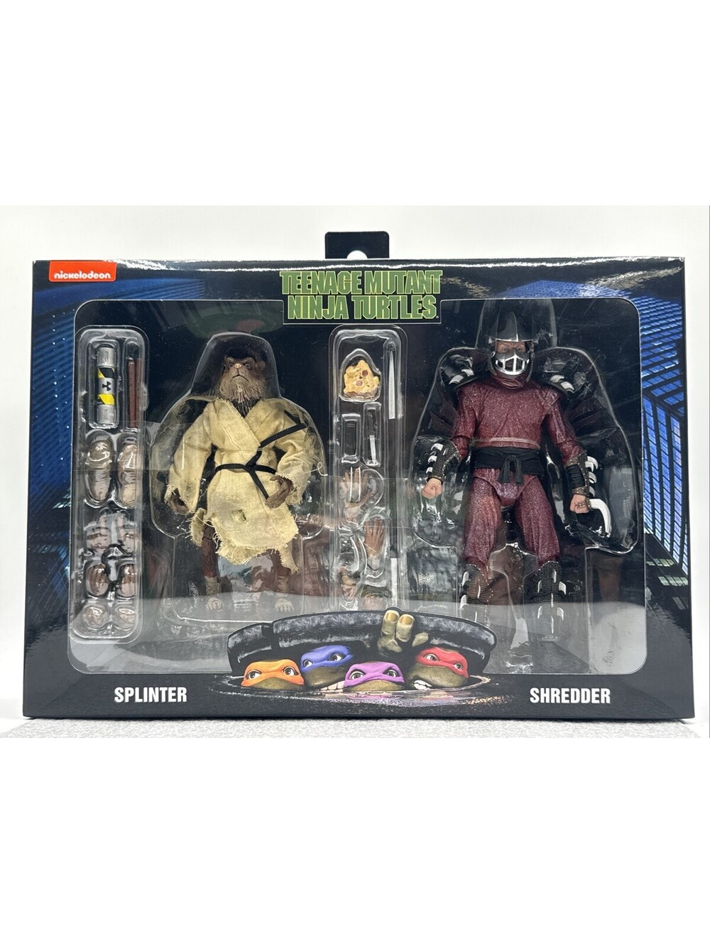 NECA TMNT Ninja Turtles Splinter & Shredder 7” 2pk Walmart Exclusive NEW 2020